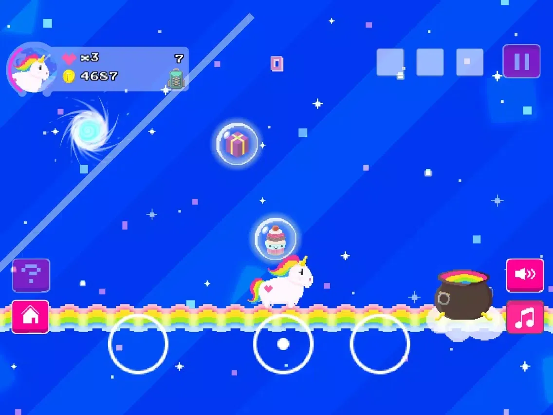 Fluffy Bounce - A unicorn tale iPad 應用截圖