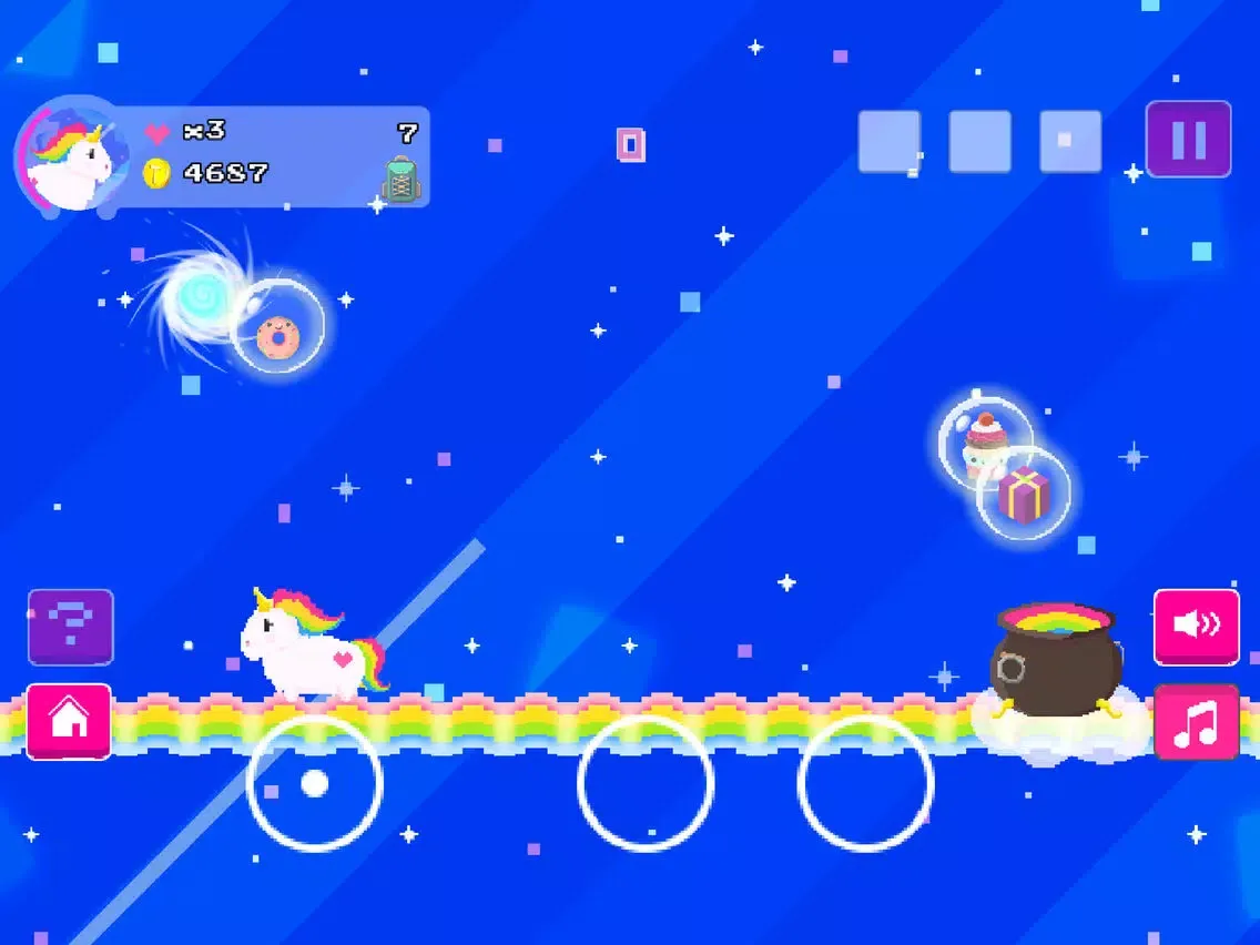 Fluffy Bounce - A unicorn tale iPad 應用截圖