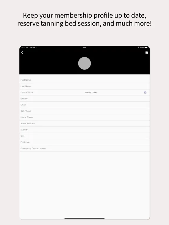 Zrzuty ekranu Absolute Fitness Member iPad 
