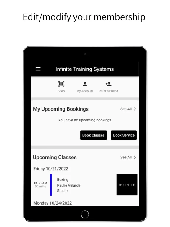 Infinite Training Systems iPad  स्क्रीनशॉट