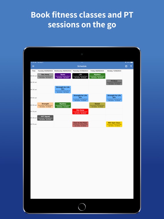 Vitality Health Club iPad 应用截图