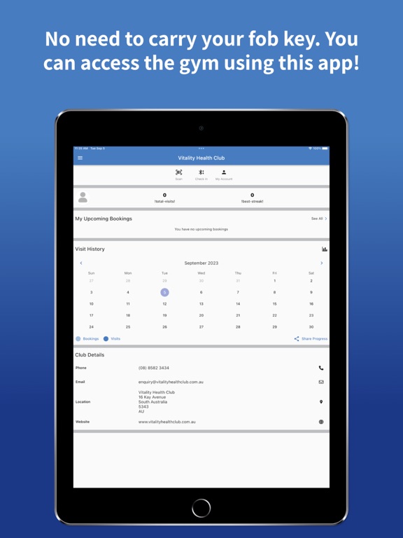 Vitality Health Club iPad 应用截图