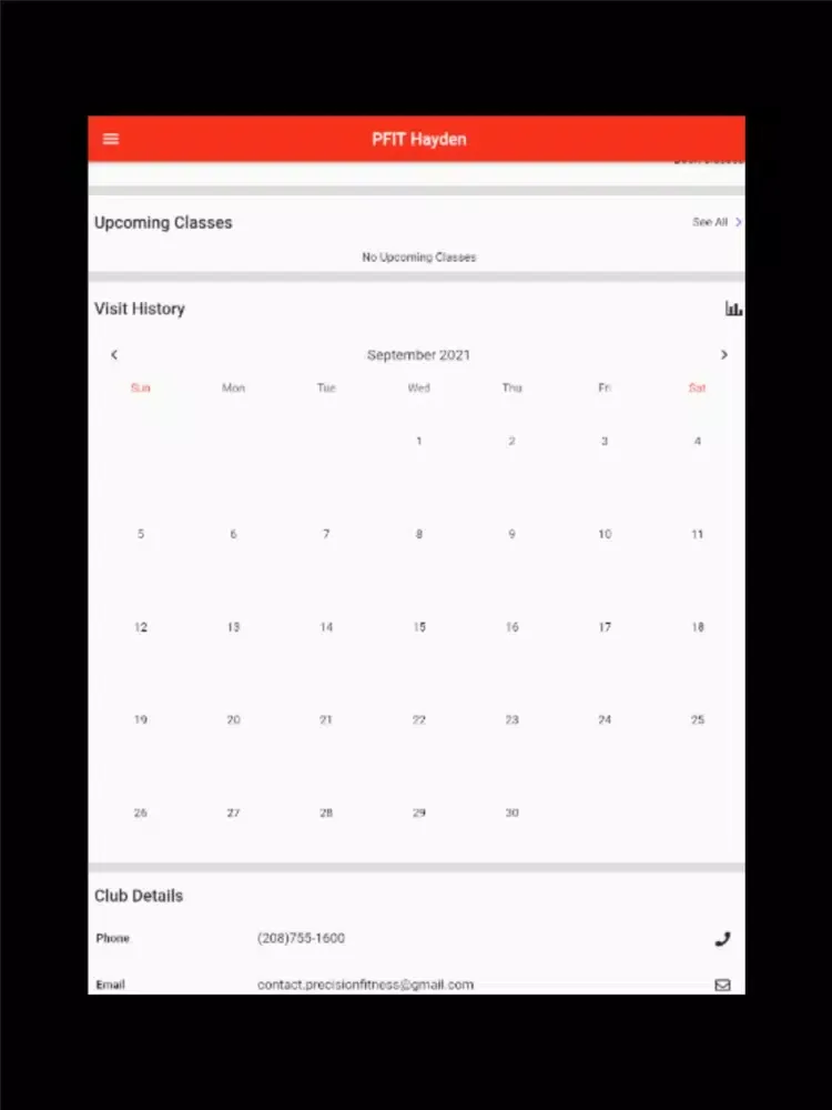 صور Precision Fitness Member App iPad 