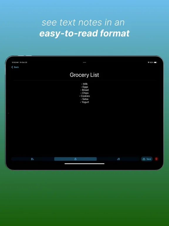 Minote - Modern notetaking iPad  スクリーンショット