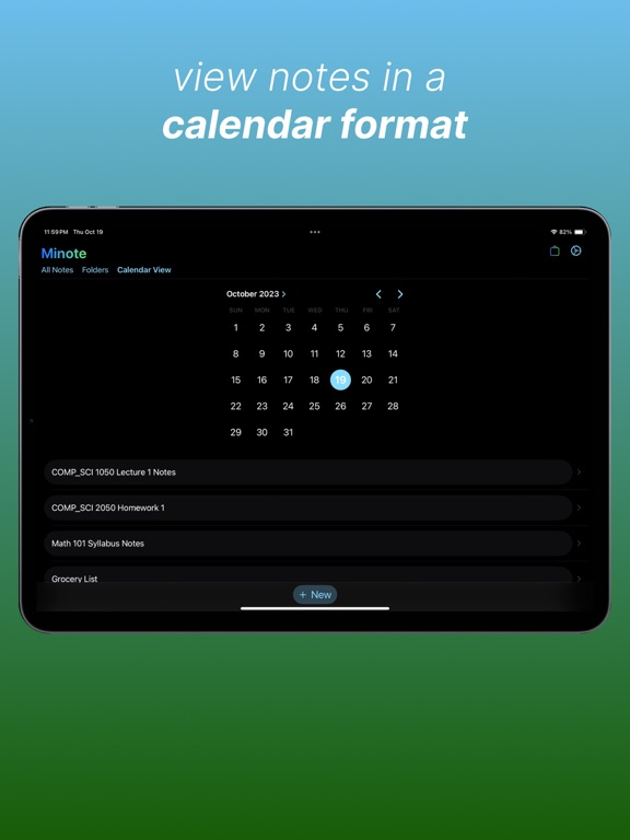 Minote - Modern notetaking iPad  Screenshots