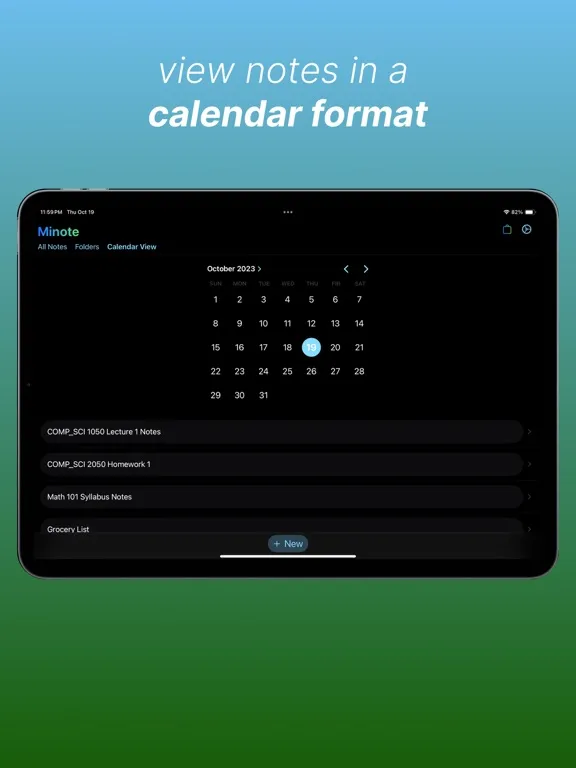 Minote - Modern notetaking iPad  スクリーンショット