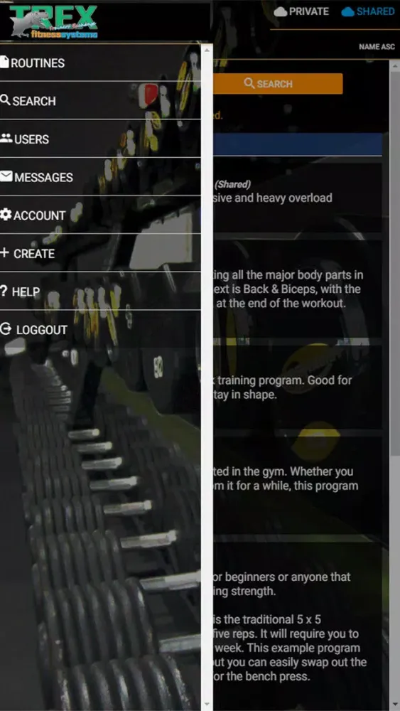 تصاویر TREX Fitness Routine Builder