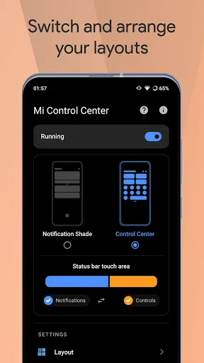 Capturas de tela do Mi Control Center