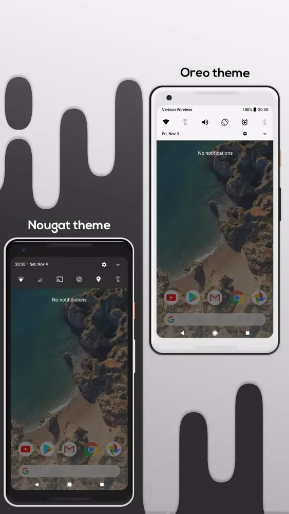 Скриншоты Material Notification Shade