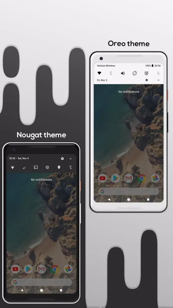 Скриншоты Material Notification Shade