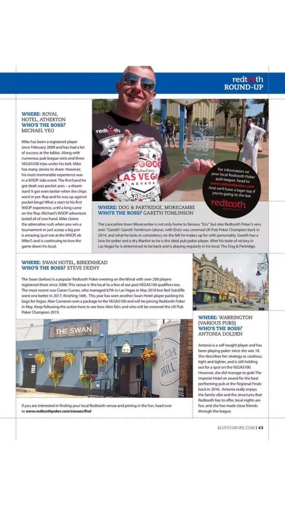 Captures d'écran de Bluff Europe Magazine