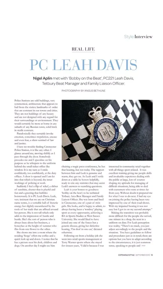 Tangkapan skrin Cotswold Style Magazine