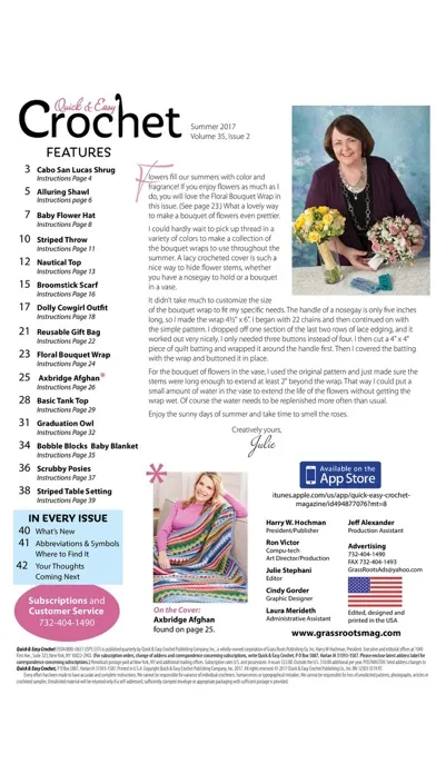 Captures d'écran de Quick & Easy Crochet Magazine