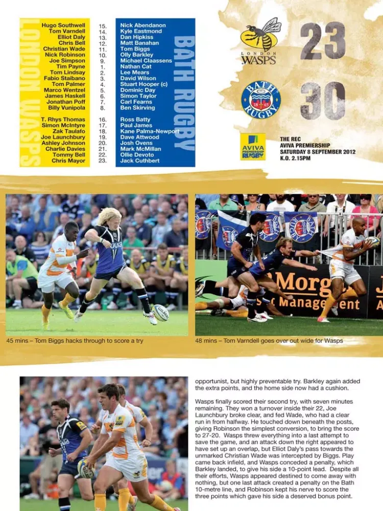Zrzuty ekranu WASPS: The Official Matchday Programmes for London WASPS fans! iPad 
