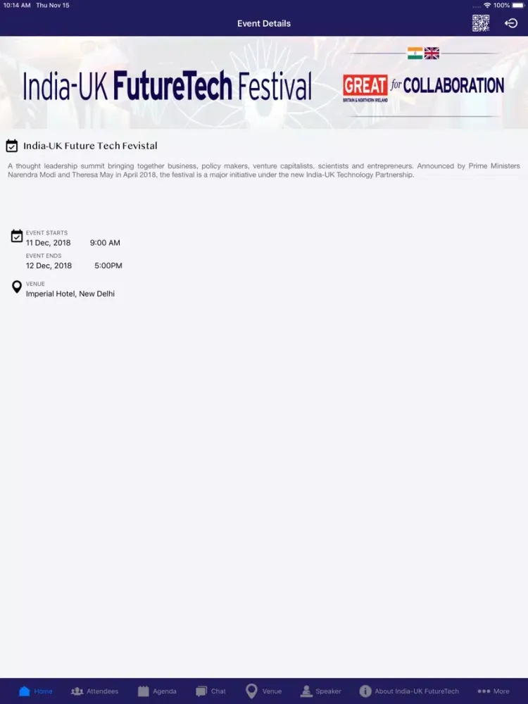 IND-UK Future Tech Fest iPad  Ekran Görüntüleri