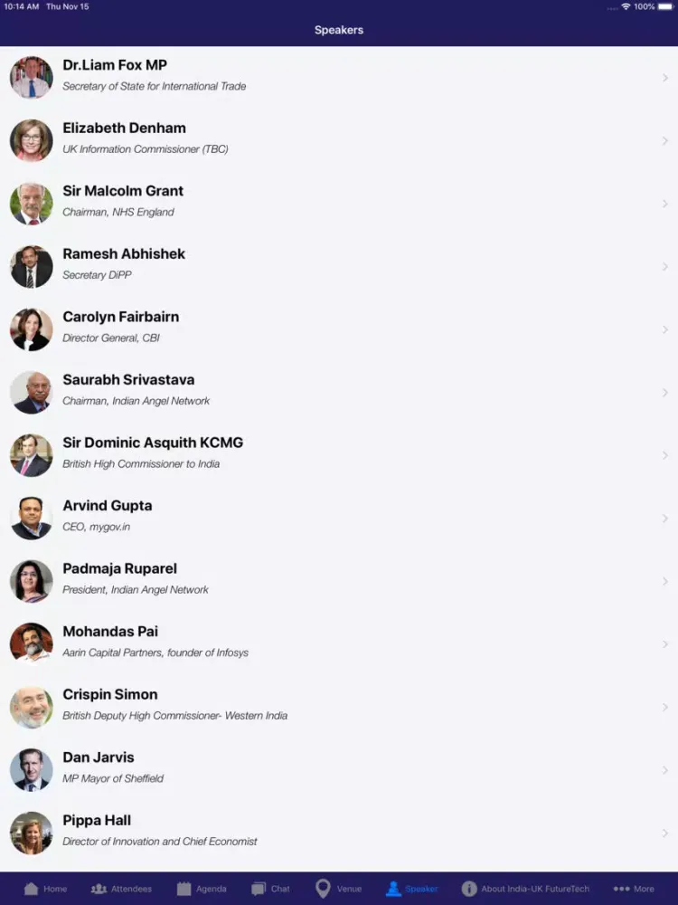 IND-UK Future Tech Fest iPad  Ekran Görüntüleri