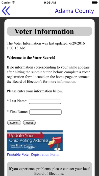 Ohio Voter Info স্ক্রিনশট