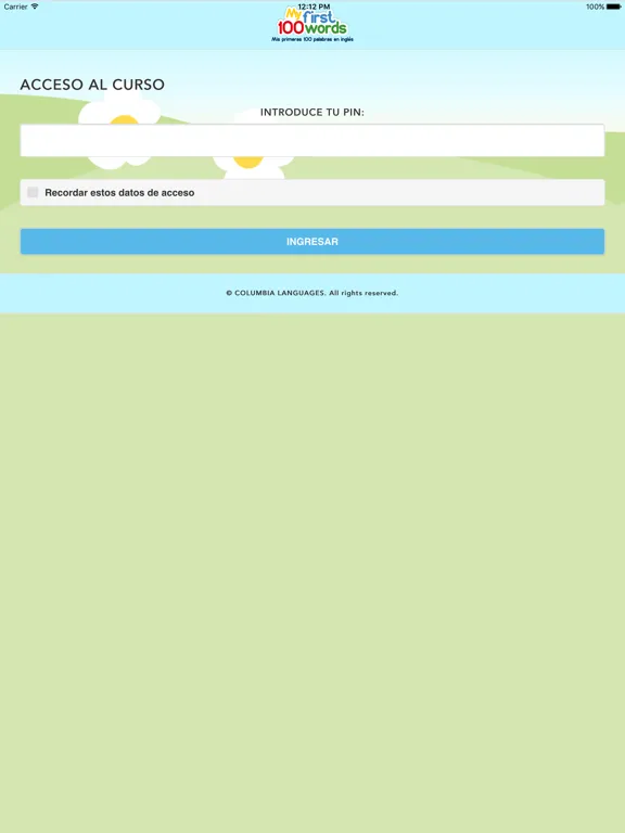 Capturas de tela do My First 100 Words iPad 