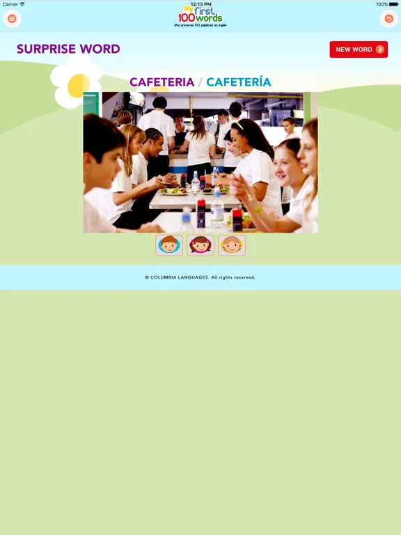Capturas de tela do My First 100 Words iPad 