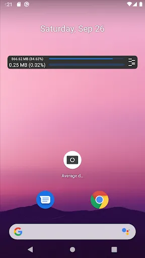 Average data usage widget Screenshots
