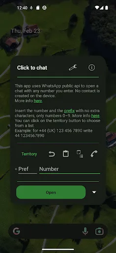 Captures d'écran de Click to chat