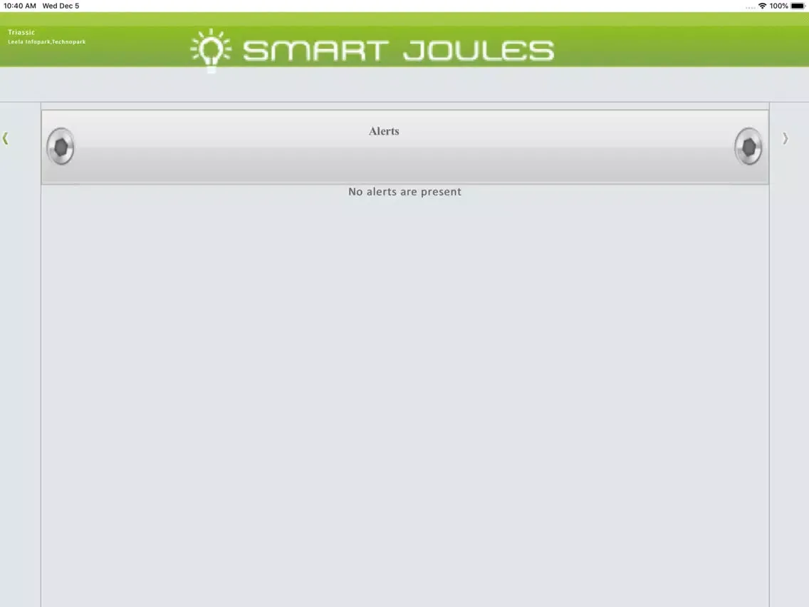 Capturas de tela do Smart Joules iPad 