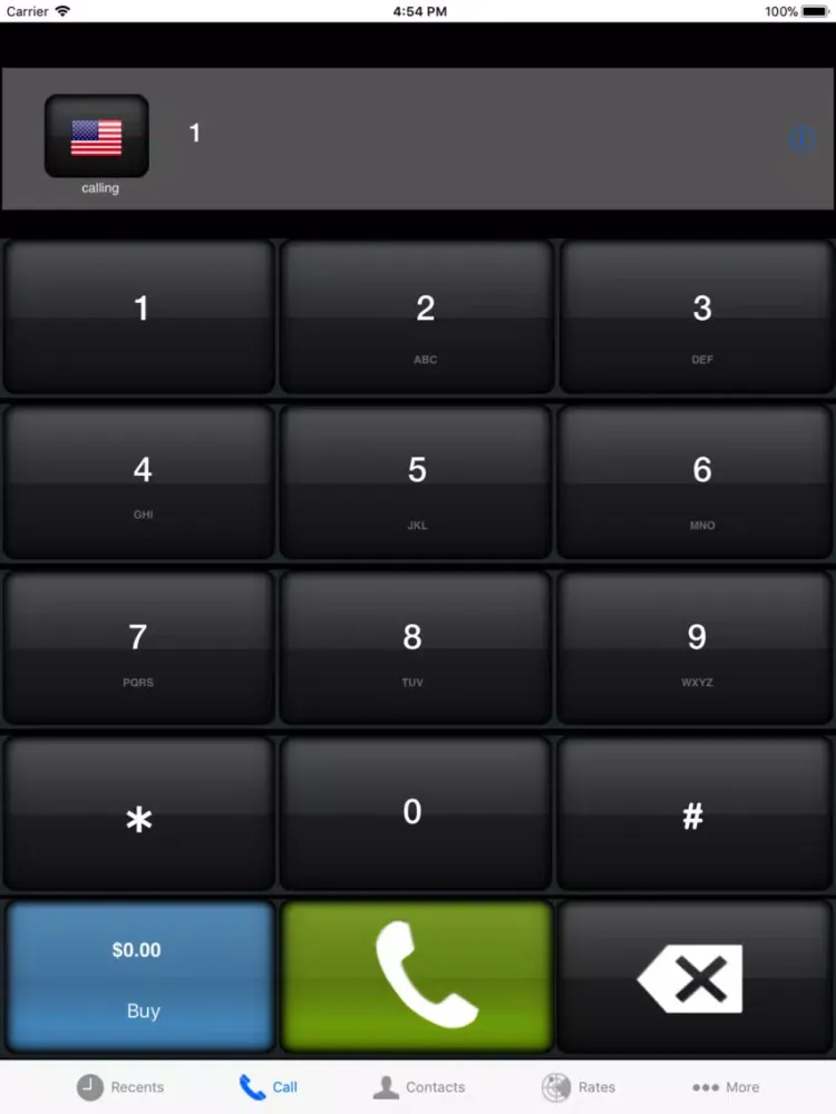 ภาพหน้าจอของ Blue VoIP iPad 