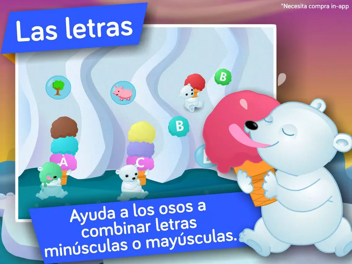 ¡Alfabeto y Palabras! Juegos educativos de ABC para niños en kinder y preescolar por Aprendes Con iPad 应用截图