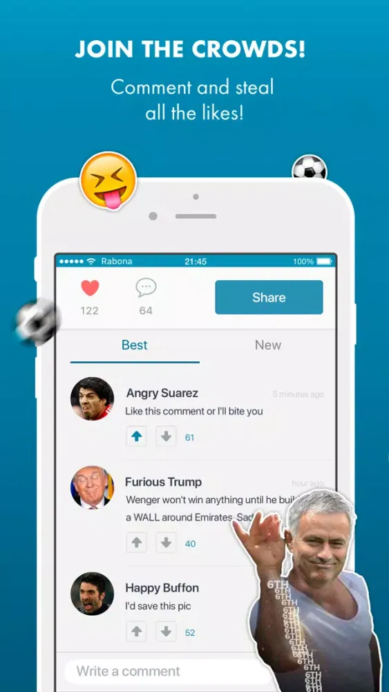 Ảnh chụp màn hình của Rabona — soccer news & memes