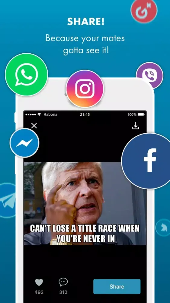 Ảnh chụp màn hình của Rabona — soccer news & memes