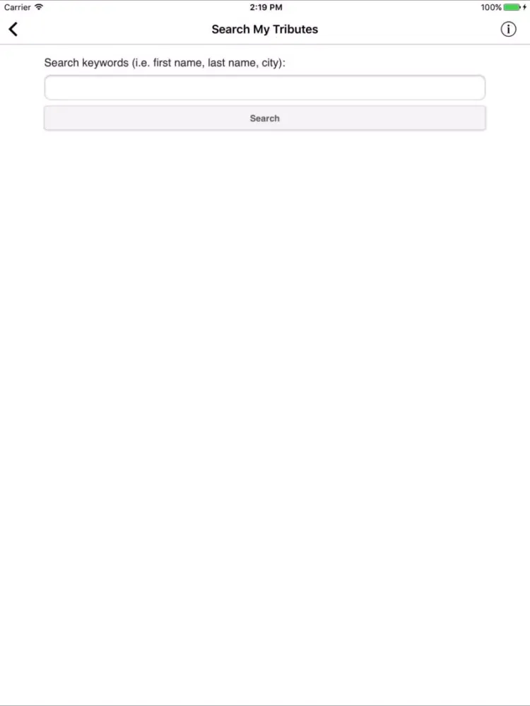 Ảnh chụp màn hình của My Tribute iPad 