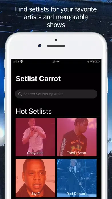 Capturas de pantalla de Setlist Carrot - Setlist.fm