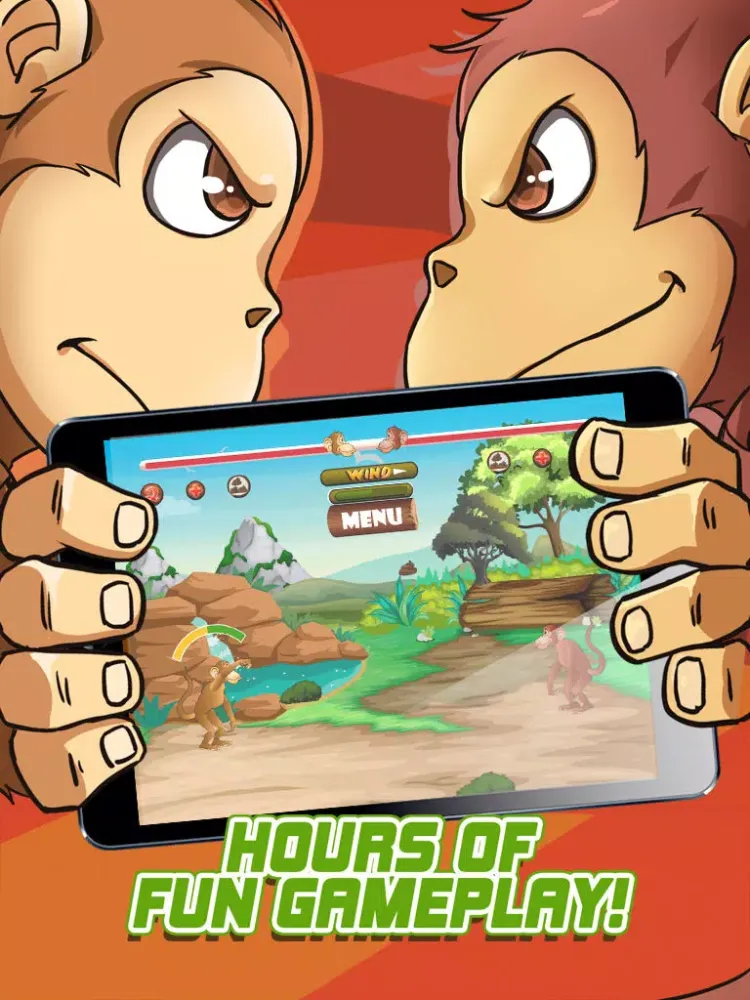 Captures d'écran de Angry Monkey Super Fight: Mud Toss Blast iPad 