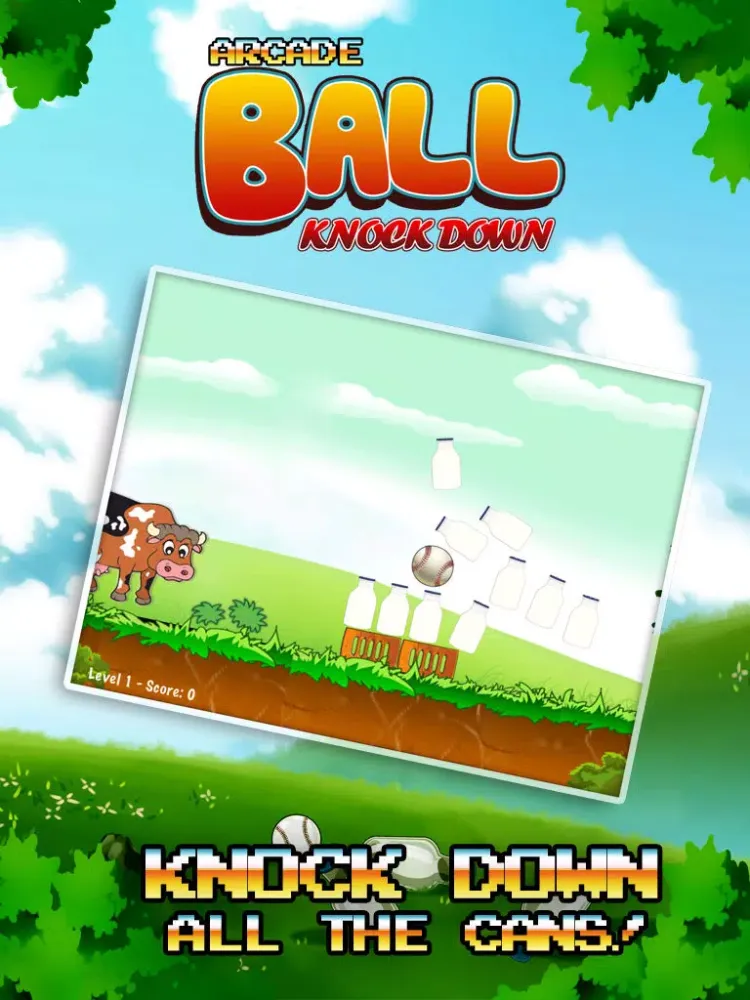Ảnh chụp màn hình của Arcade Ball Knockdown Toss: Flick the Can iPad 