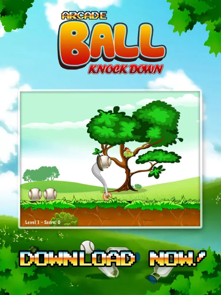 Ảnh chụp màn hình của Arcade Ball Knockdown Toss: Flick the Can iPad 