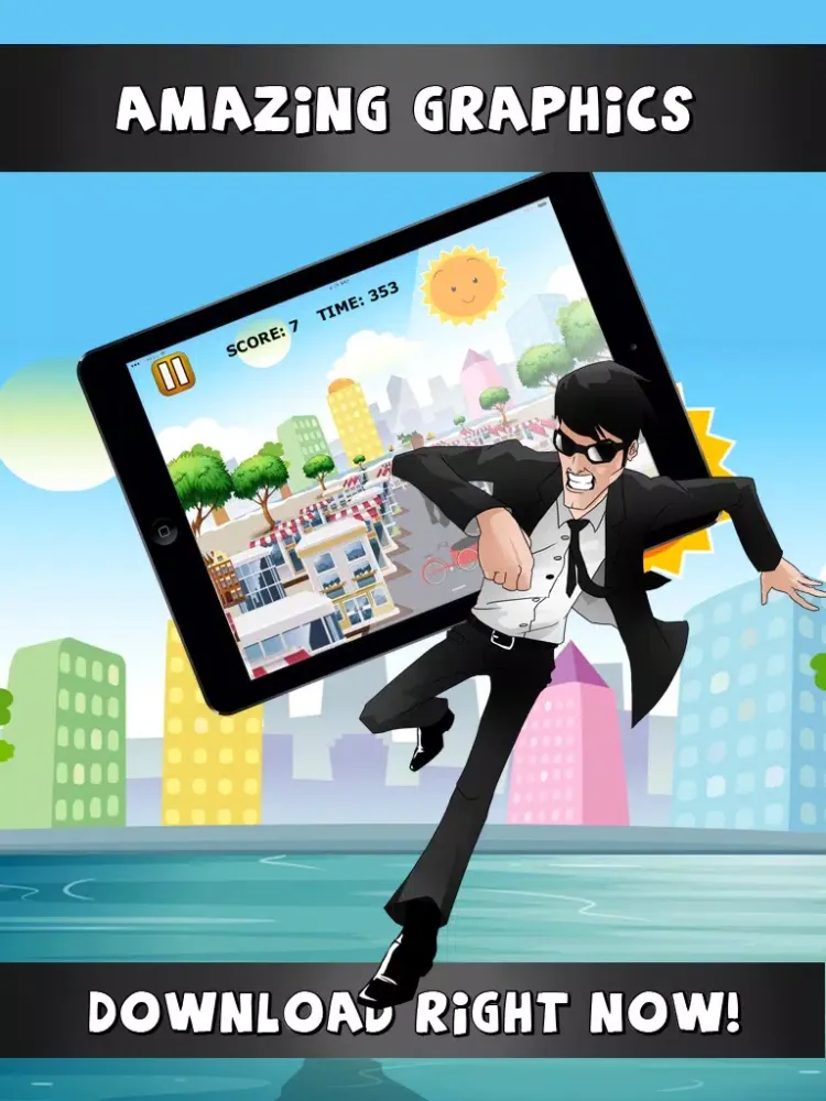 Tangkapan skrin A Secret Agent Chase: Enemy Revenge Run iPad 