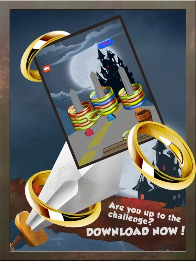 A Swords and Rings Toss Challenge: Glorious Dungeon Lord Defenders iPad  سکرین شاٹس