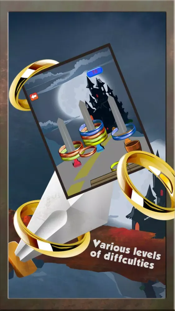 A Swords and Rings Toss Challenge: Glorious Dungeon Lord Defenders سکرین شاٹس