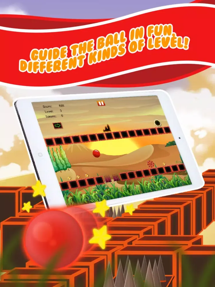 Bouncy Red Ball Fast Wipeout iPad  Screenshots