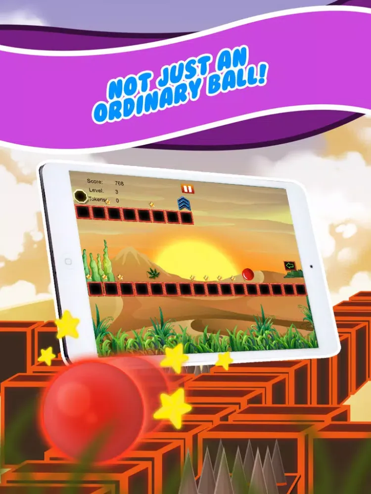 Bouncy Red Ball Fast Wipeout iPad  Screenshots