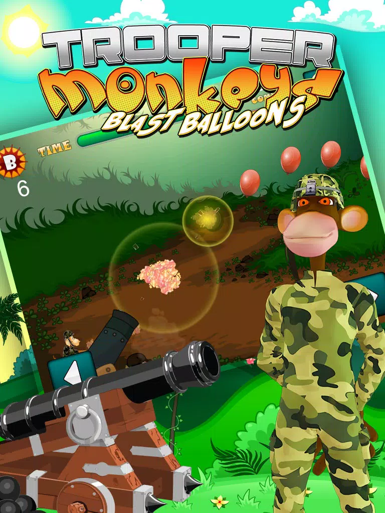 Tangkapan layar Crazy Trooper Monkeys Blast Balloons iPad 