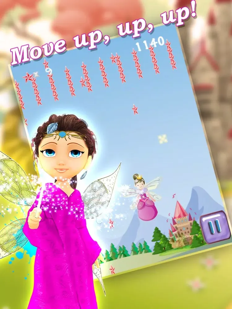 Capturas de tela do Enchanted Fairy Princess Jump: Pretty Kingdom Palace Story iPad 