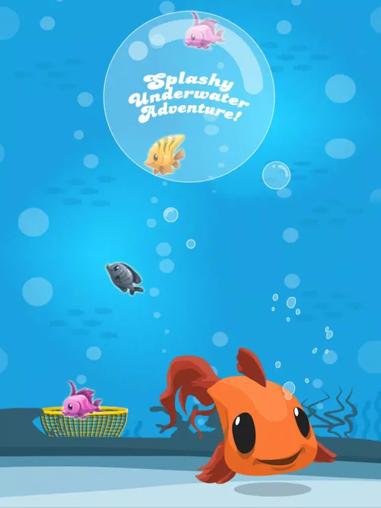 Tangkapan skrin Falling Splashy Yellow Fish: Deep Tank Dream iPad 