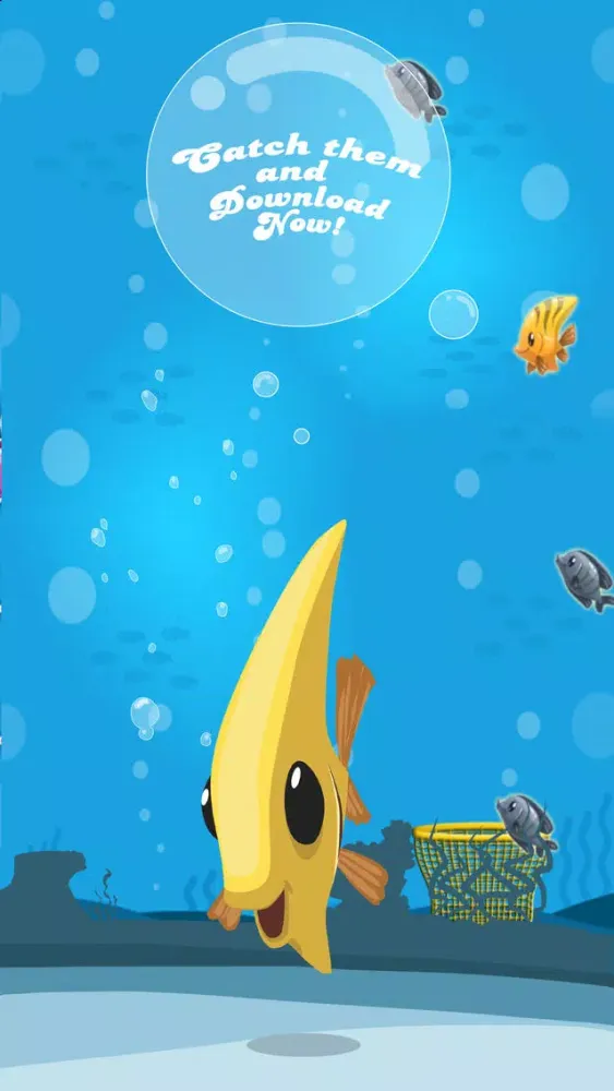 Tangkapan skrin Falling Splashy Yellow Fish: Deep Tank Dream