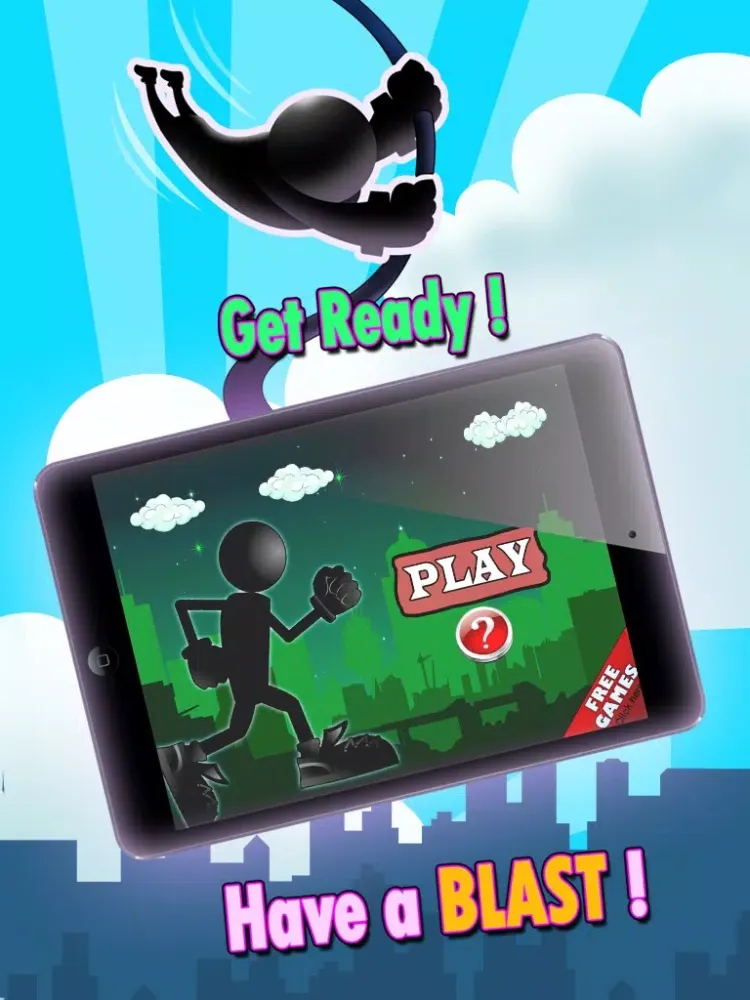 Screenshot di Flick and Fly Slingshot Stickman Crash iPad 