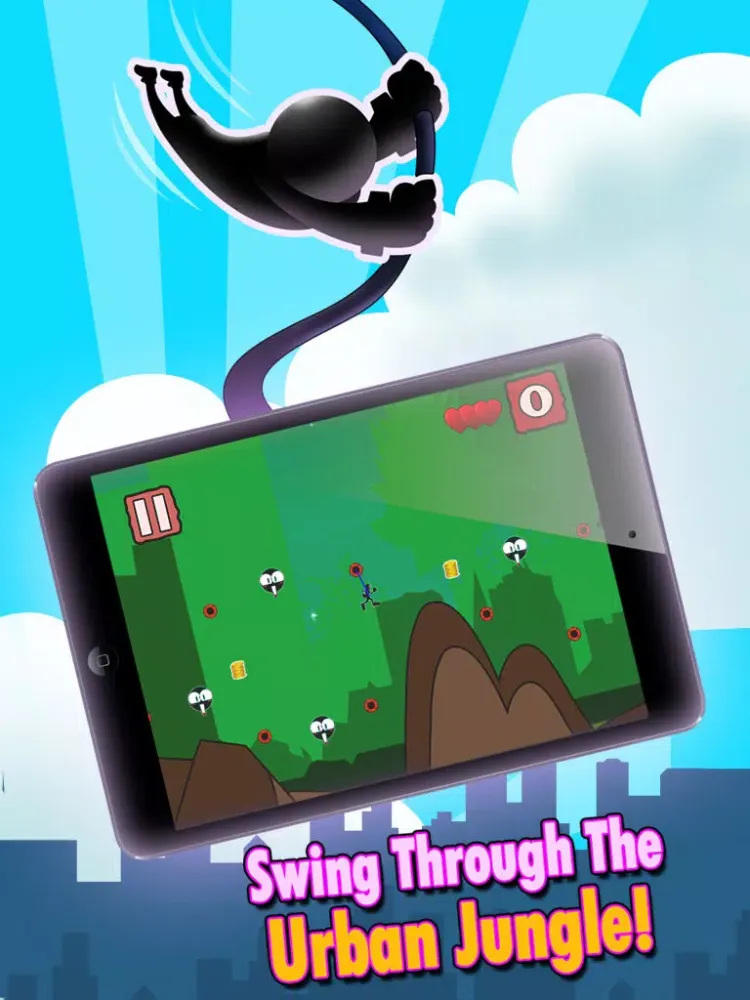 Screenshot di Flick and Fly Slingshot Stickman Crash iPad 