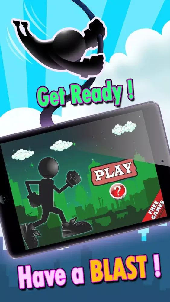 Screenshot di Flick and Fly Slingshot Stickman Crash