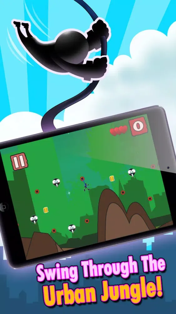 Screenshot di Flick and Fly Slingshot Stickman Crash