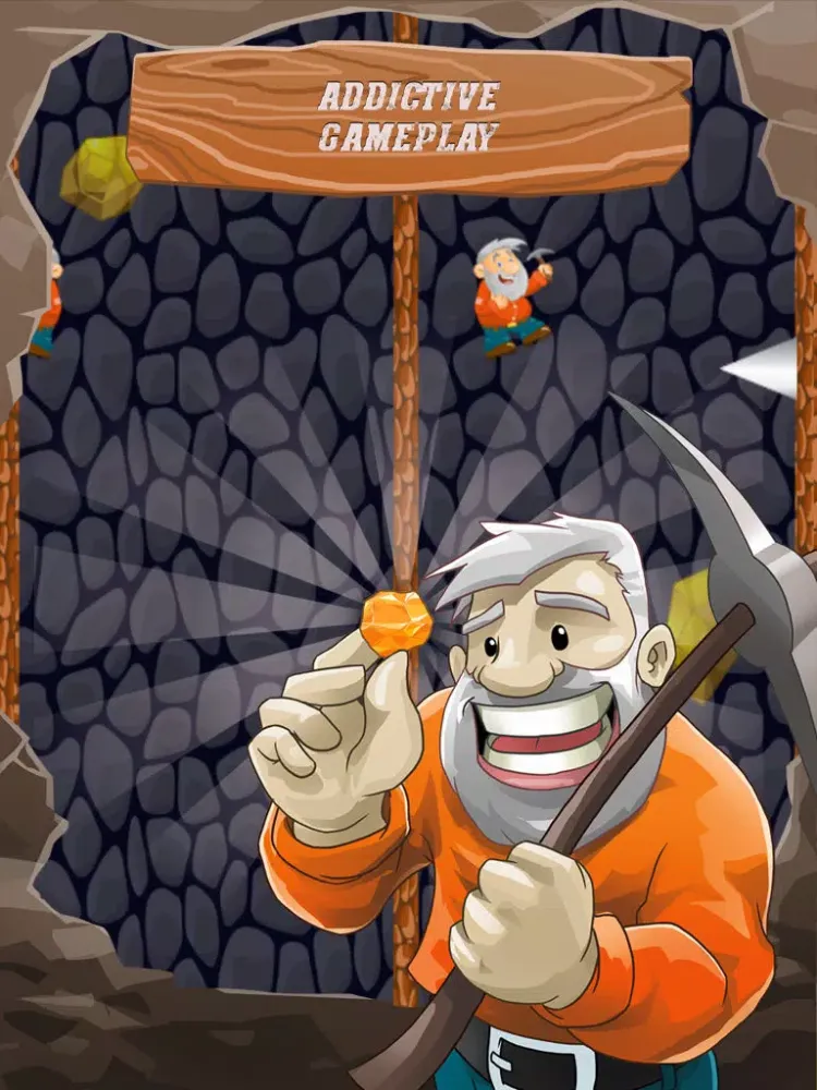Screenshot di Gold Miner Pitfall Jump: Keep On The Rail iPad 