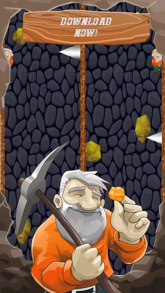Screenshot di Gold Miner Pitfall Jump: Keep On The Rail
